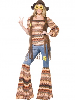 Dámský hippie kalhotový kostým