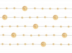 Girlanda se zlatými perleťovými kuličkami