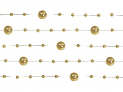 Girlanda se zlatými perleťovými kuličkami II