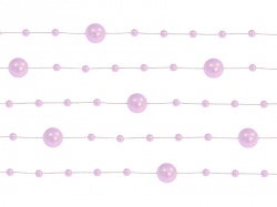 Girlanda s růžovými perleťovými kuličkami Ii