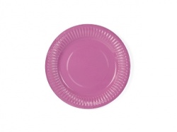 Růžový papírový talířek - sada