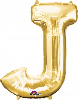 Zlatý fóliový balónek " J "