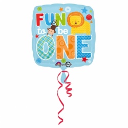 Modrý fóliový balónek 1. narozeniny