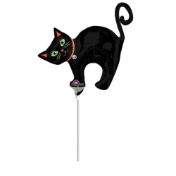 Černá kočka fóliový balónek