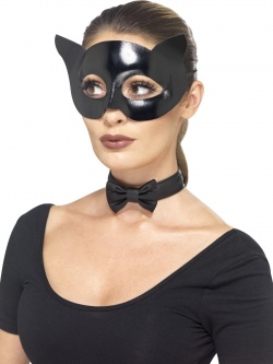 Maska Černá kočka a obojek