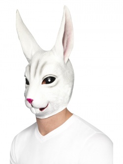 Latexová maska Bílý králík