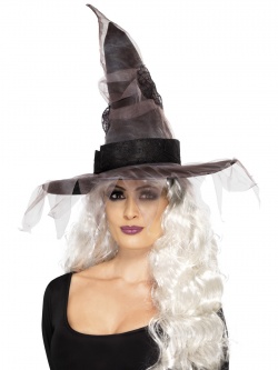 Čarodějnický klobouk (šedý)