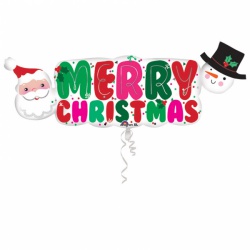 Vánoční girlanda Santa se sněhulákem